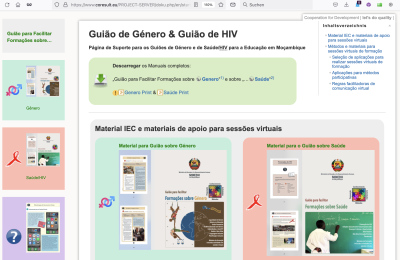 Handbücher zu virtuellen und präsentiellen Trainings in Mosambik für Schulverwaltungs-Mitarbeitende; 2020-2023